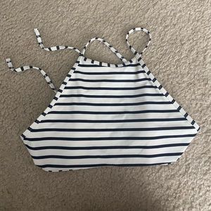 striped halter bikini top